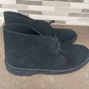 Clarks Original Classic Desert Boots Black Suede Crepe Sole Lace Up Size 9 M